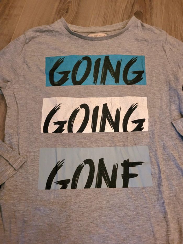 Tee-shirt gris ML Zara  Boys 9 ans - photo numéro 2