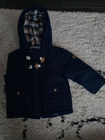 Veste doublée en polaire blue marine
