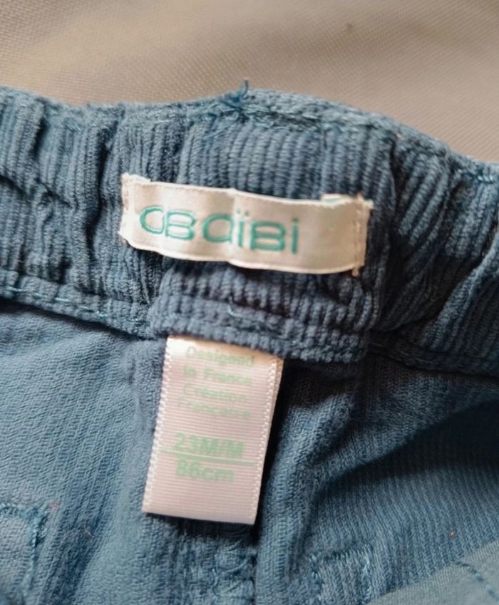 Pantalon bleu velours - photo numéro 4