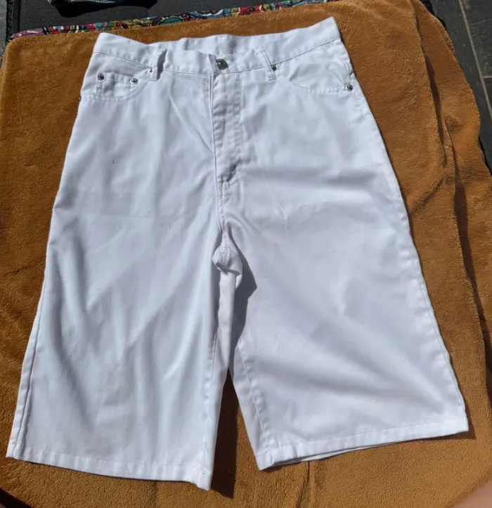 Bermuda blanc basic enfant 14 ans