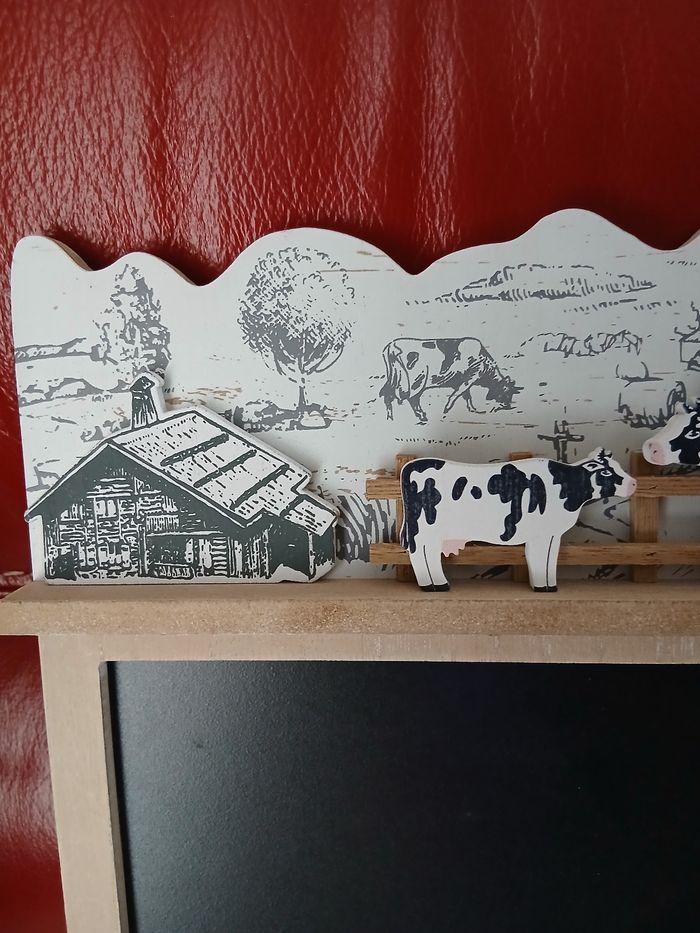 Neuf: Tableau noir en bois thème "La ferme" - photo numéro 9