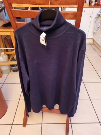 Pull col roulé 100% merinos taille XXL