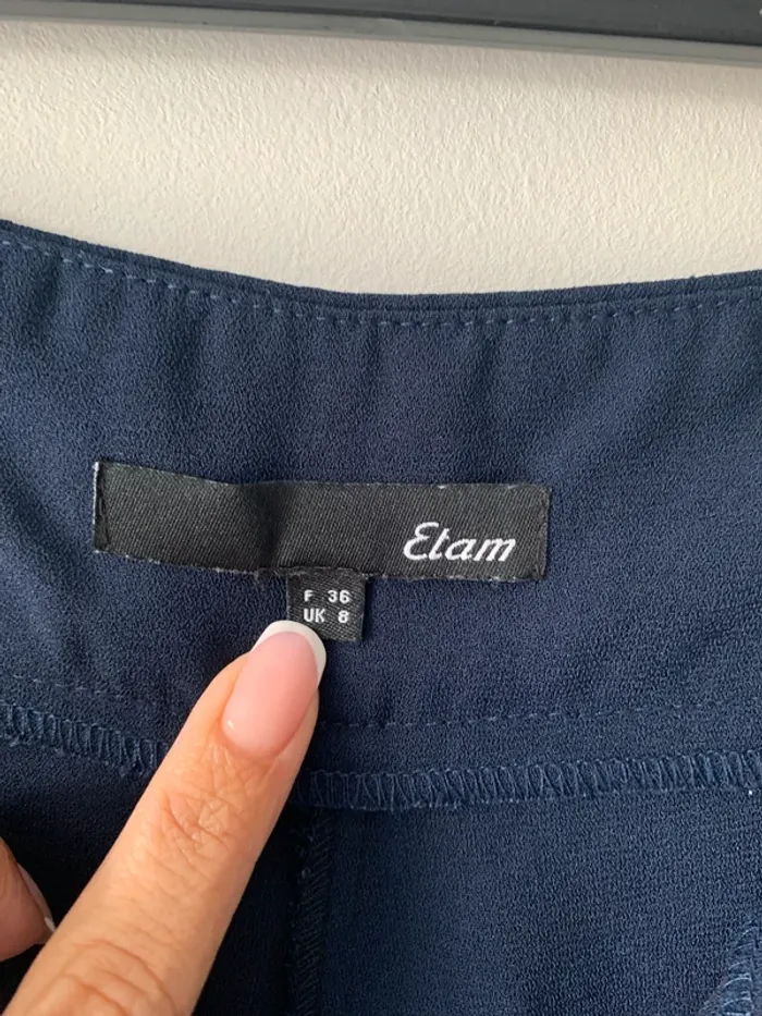 Pantalon fluide bleu marine - photo numéro 4