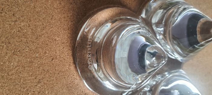 Porte bougie triple en crystal "Partylite" - photo numéro 5
