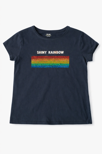 T-shirt fille à sequins, 10 ans.