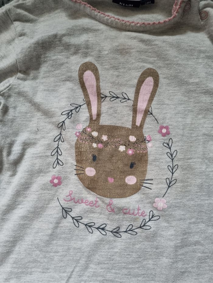 Pull de pyjama imprimé  lapin 24mois - photo numéro 2