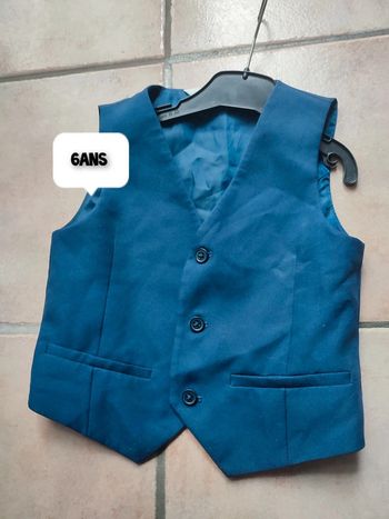 Gilet cérémonie bleu