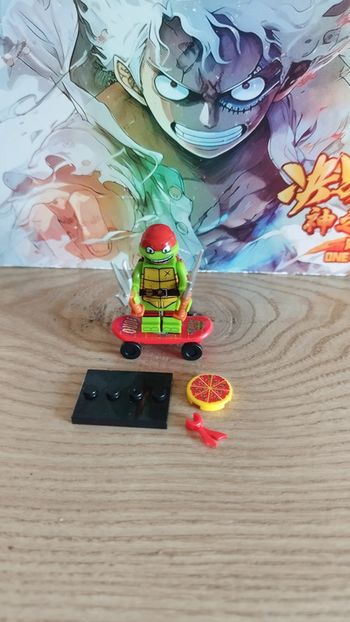 Figurine Raphaël Tortue Ninja type lego figure brique neuf new Ninjas Turtles
