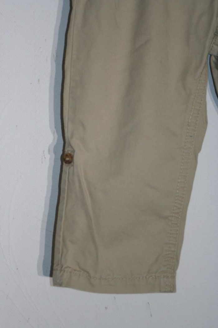 Pantalon toile beige retroussable H&M - photo numéro 3