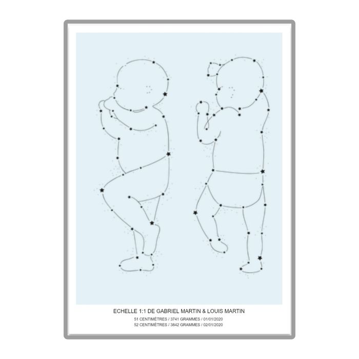 Cadre naissance jumeaux neuf - photo numéro 3