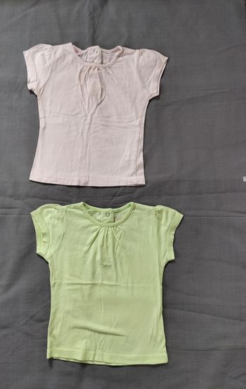 Lot 2 Tshirt manches courtes fille 2 ans