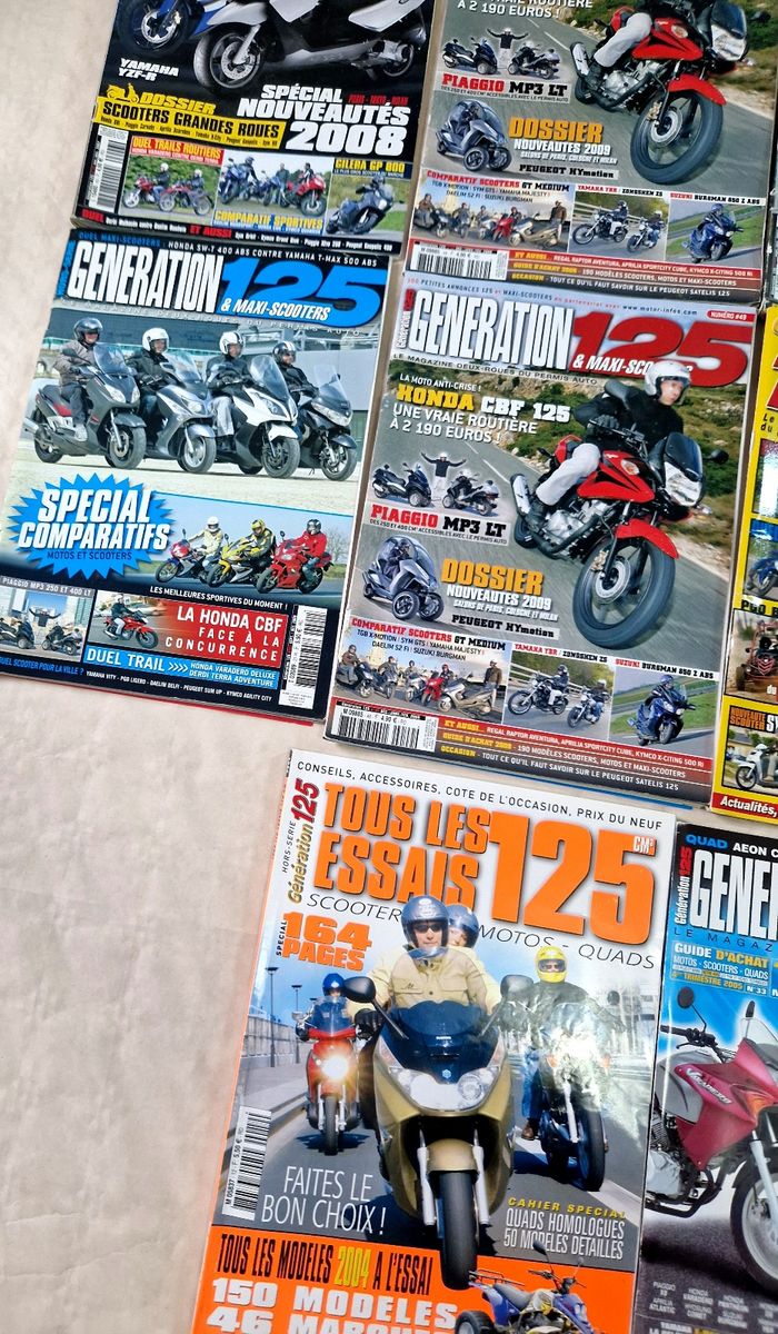 Lot de 11 revue / magazine , moto , Génération 125 , de 2004 a 2009 - photo numéro 5