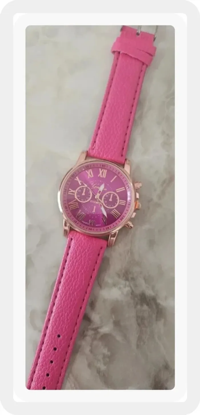 Montre rose fuschia