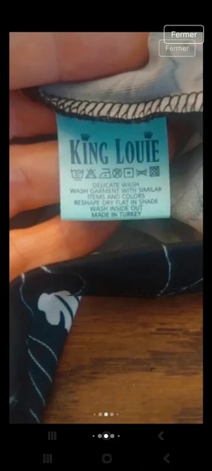 Jolie Robe noire et blanche King Louie taille L - photo numéro 8
