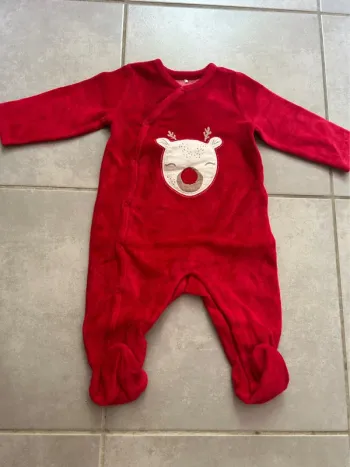 Pyjama rouge Orchestra taille 6 mois