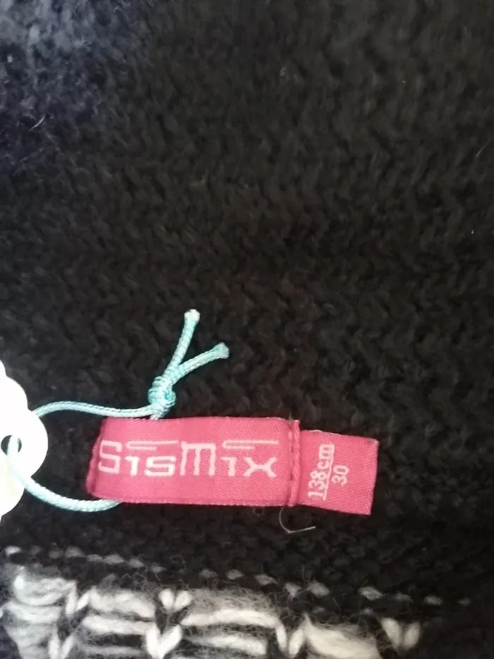 Gilet noir sans manches à motifs géométriques / sismix / ( - photo numéro 2