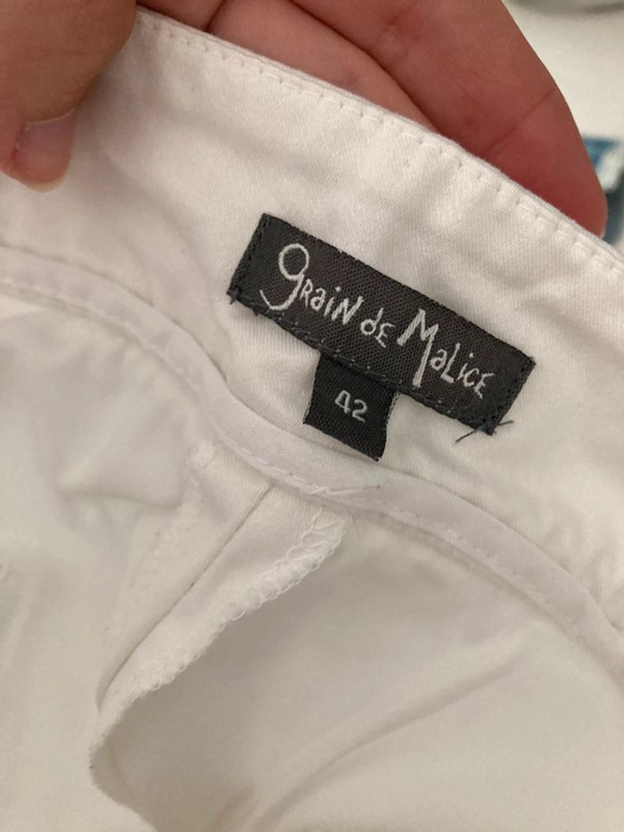Pantalon blanc ajusté grain de malice Taille 42 - photo numéro 9