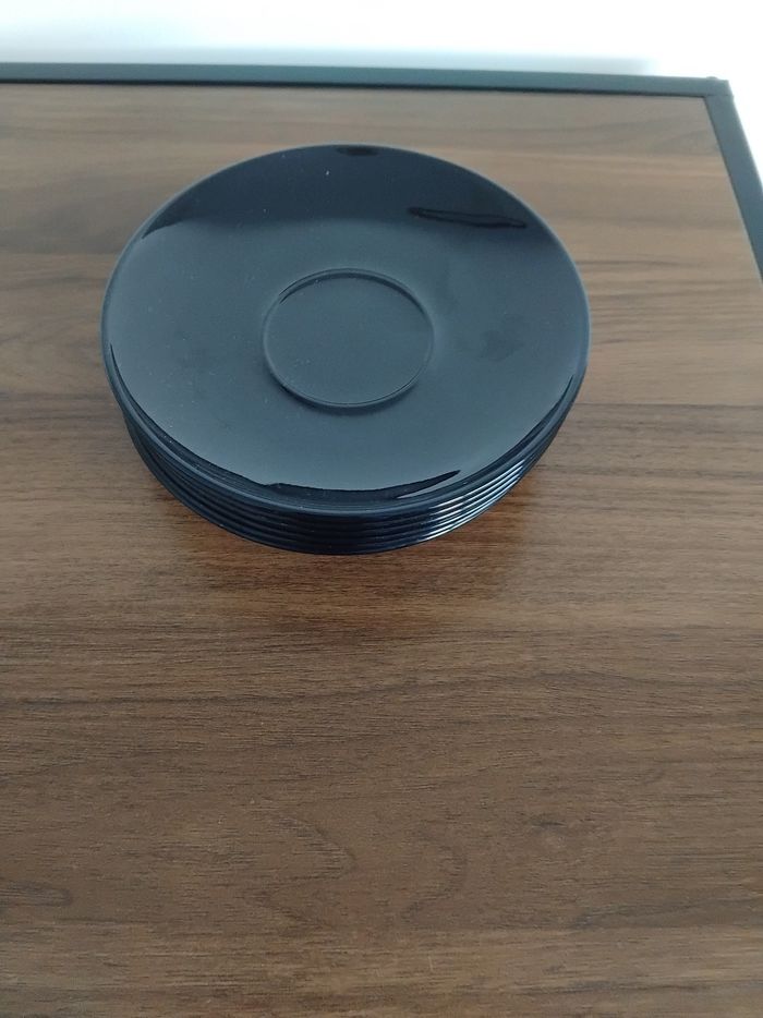 6 sous tasses ou coupelles noires - photo numéro 2