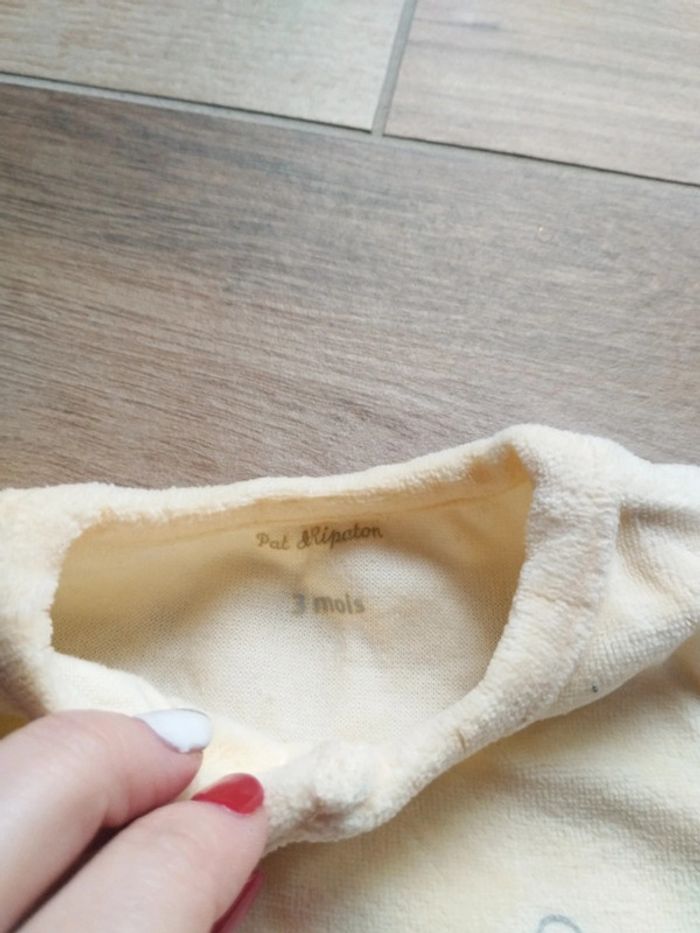 Pyjama velours une pièce mixte 3 mois - photo numéro 3