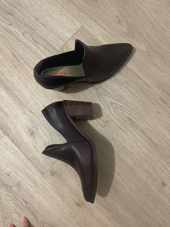 Bottines cuir marron en parfait état - photo numéro 2