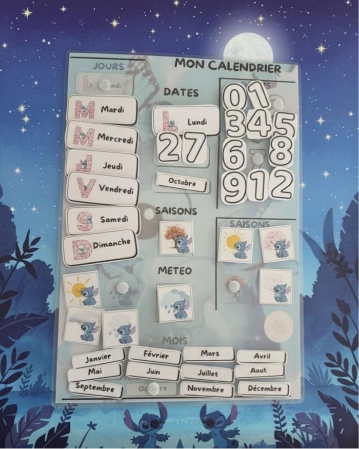 Calendrier enfant personnalisé