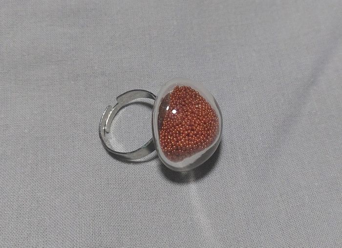 Bague avec dôme verre