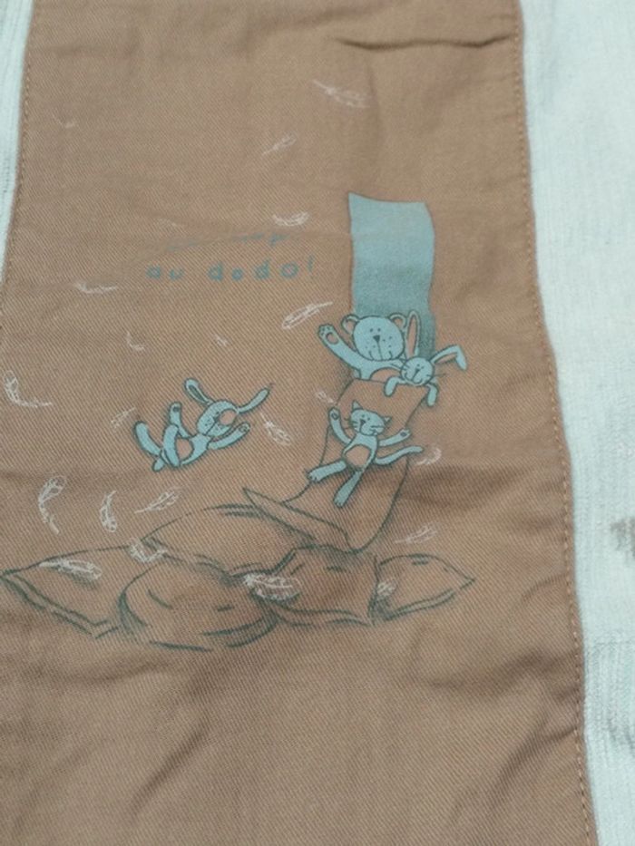 Grenouillère velours bleu marron PB 6m - photo numéro 2