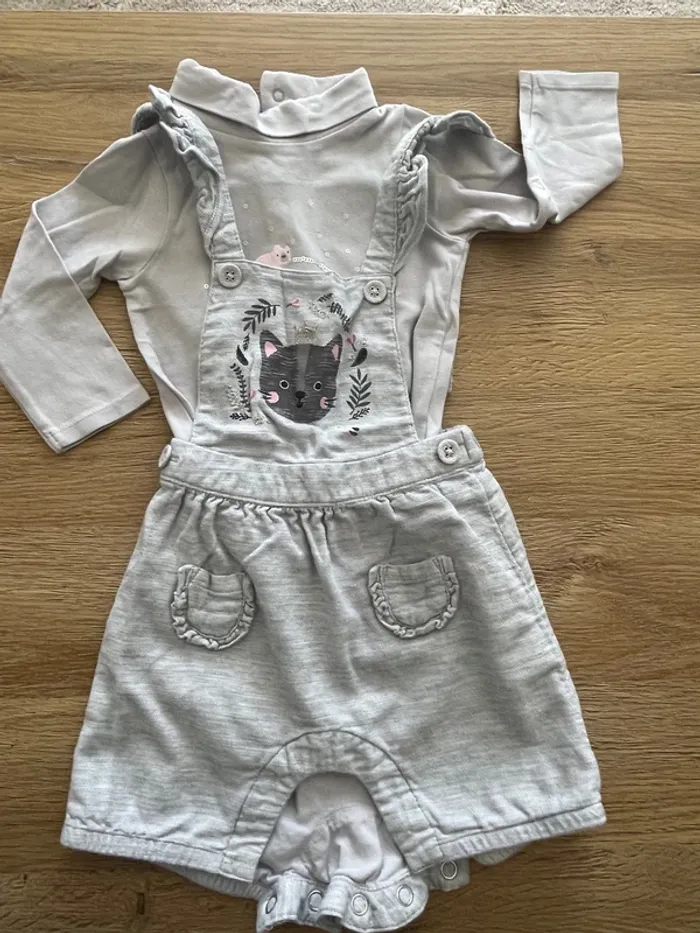 Ensemble salopette short