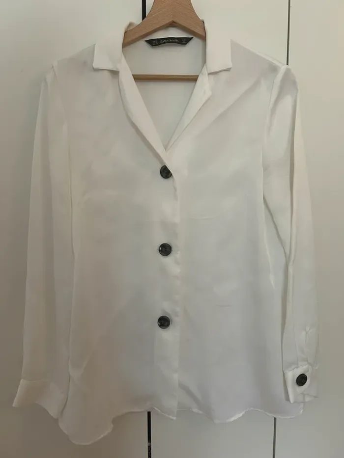 Chemisier / surchemise satinée oversize Zara - photo numéro 3
