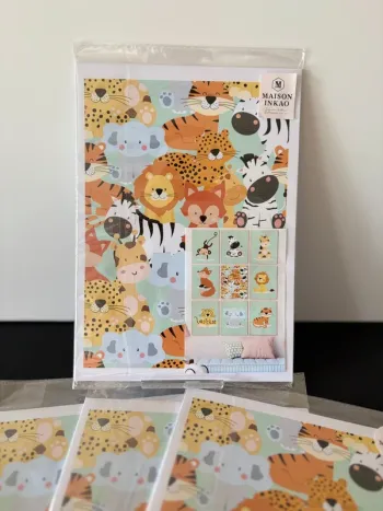 Affiches “Animaux de la Savane” pour chambre enfant