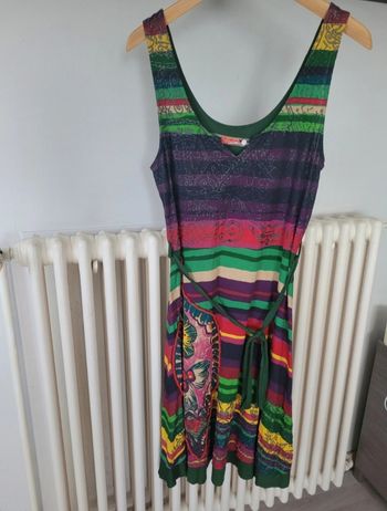 Robe desigual verte multicolore
