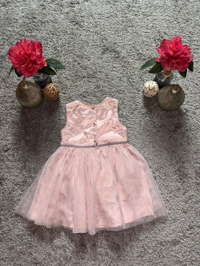 🌺Robe de cérémonie/soirée rose avec sequin et tutu en dentelle Taille 12-18mois/86cm🌺 - photo numéro 5