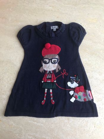 ROBE "MAYORAL" BLEU MARINE - TAILLE : 6 MOIS