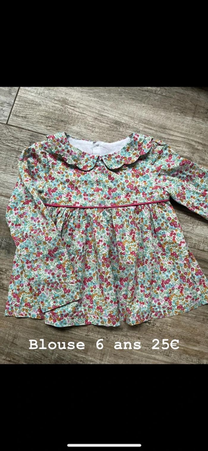 Blouse en Liberty 6 ans