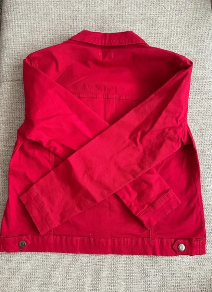 Veste en jeans rouge - photo numéro 4