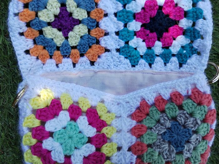 Sac à main Pochette Trousse crochet multicolore Girly pour l'été - photo numéro 6