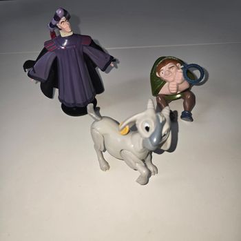 3 jouets mc donalds vintages le bossu de notre dame disney 1990