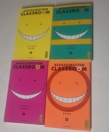 assassination classroom  tomes 1 à 4 yusei matsui édition française kana lot manga