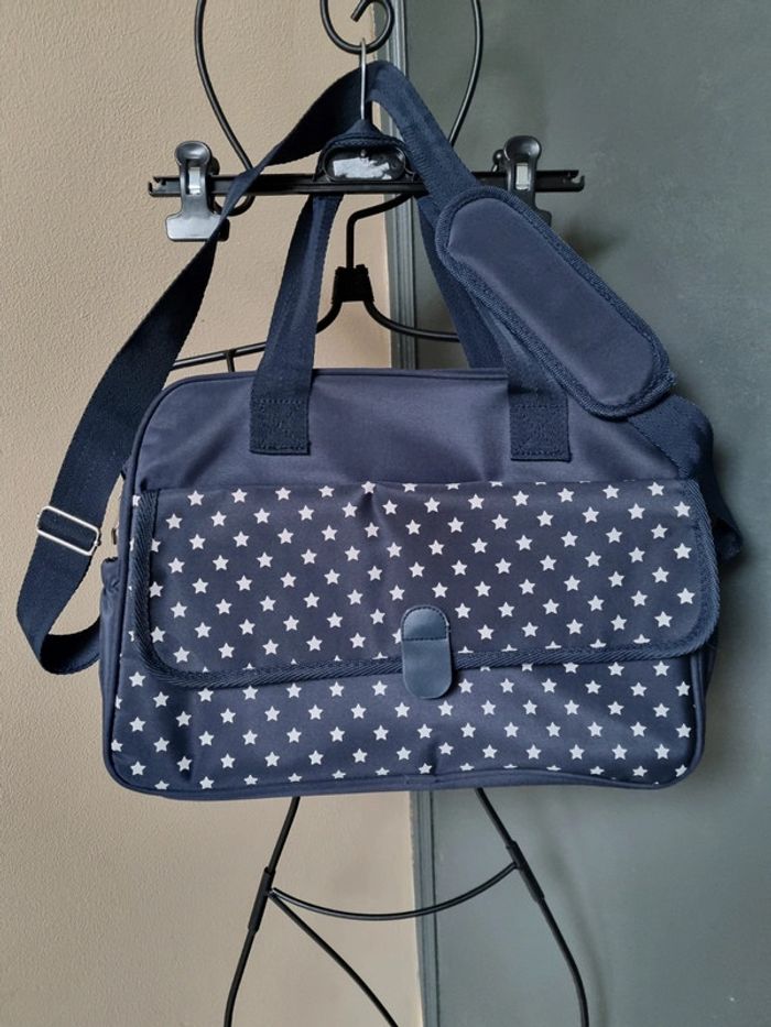 Grand sac bleu et blanc