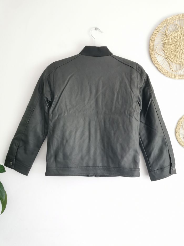 Blouson noir esprit motard Vertbaudet 8 Ans - photo numéro 7