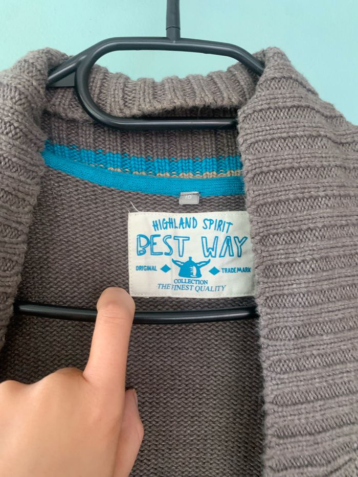 Gilet gris taille 10 ans - photo numéro 2