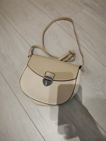 Sac à main bandoulière beige creme