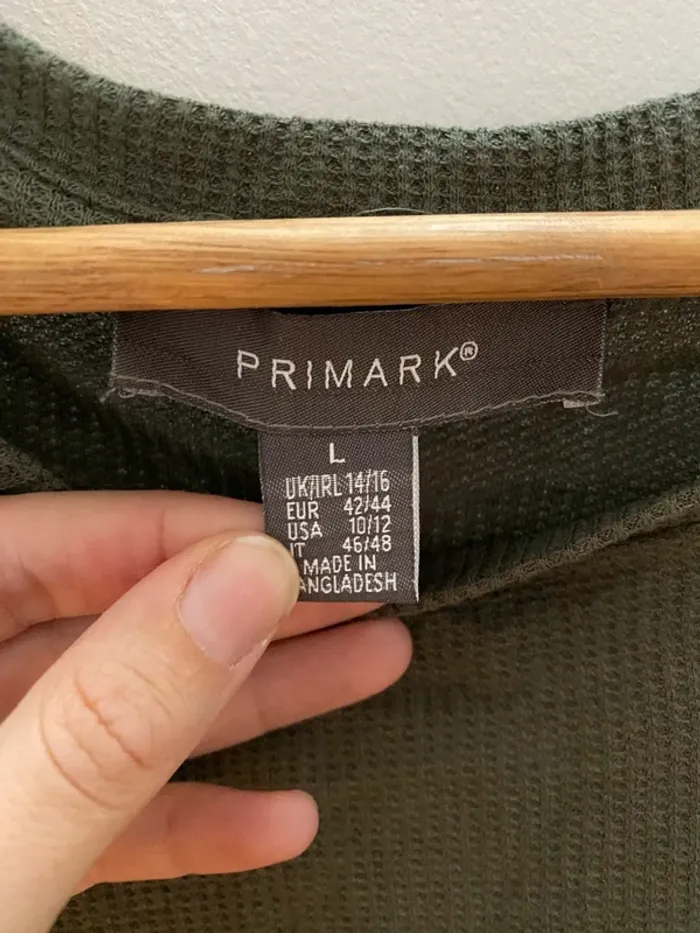 Haut crop top Primark Kaki - photo numéro 3