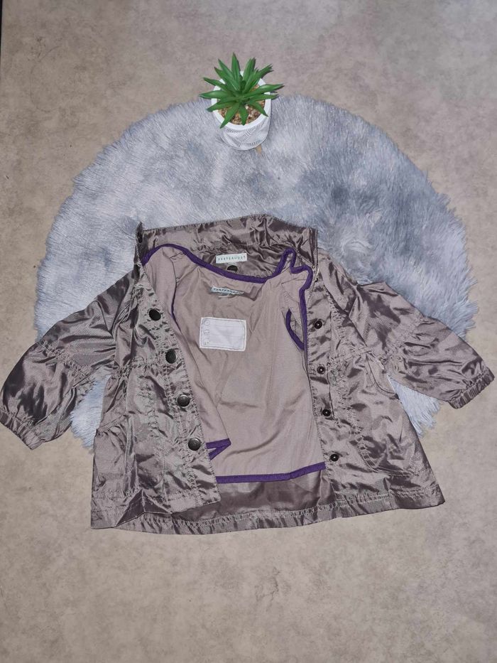 manteau blouson coupe-vent capuche vertbaudet fille 2 ans - photo numéro 4