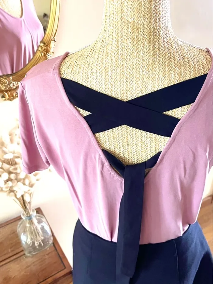 Sublime Top Rose Élégant - Kiabi - Taille M dos croisé avec lien à nouer noeud - photo numéro 4