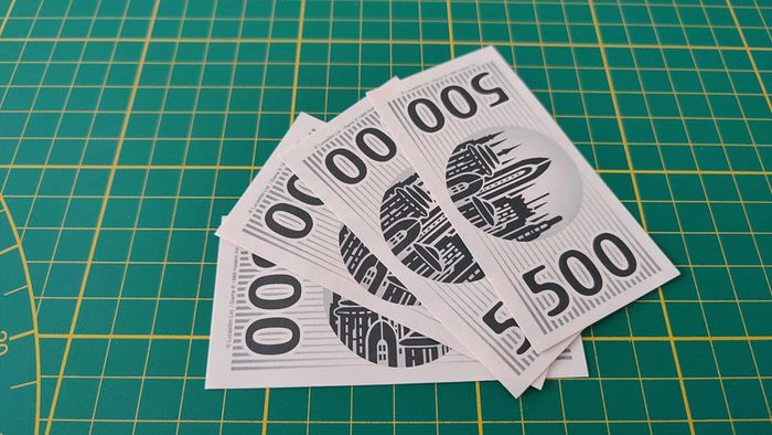 Lot x4 billets de 500 pièce détachée jeu de société Monopoly Star Wars épisode 1 #A81