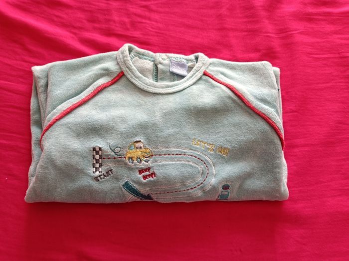Pyjama velours Cars Disney 9 mois - photo numéro 3