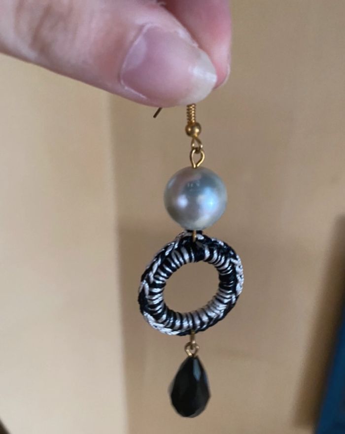 Boucle d’oreille perle - photo numéro 3