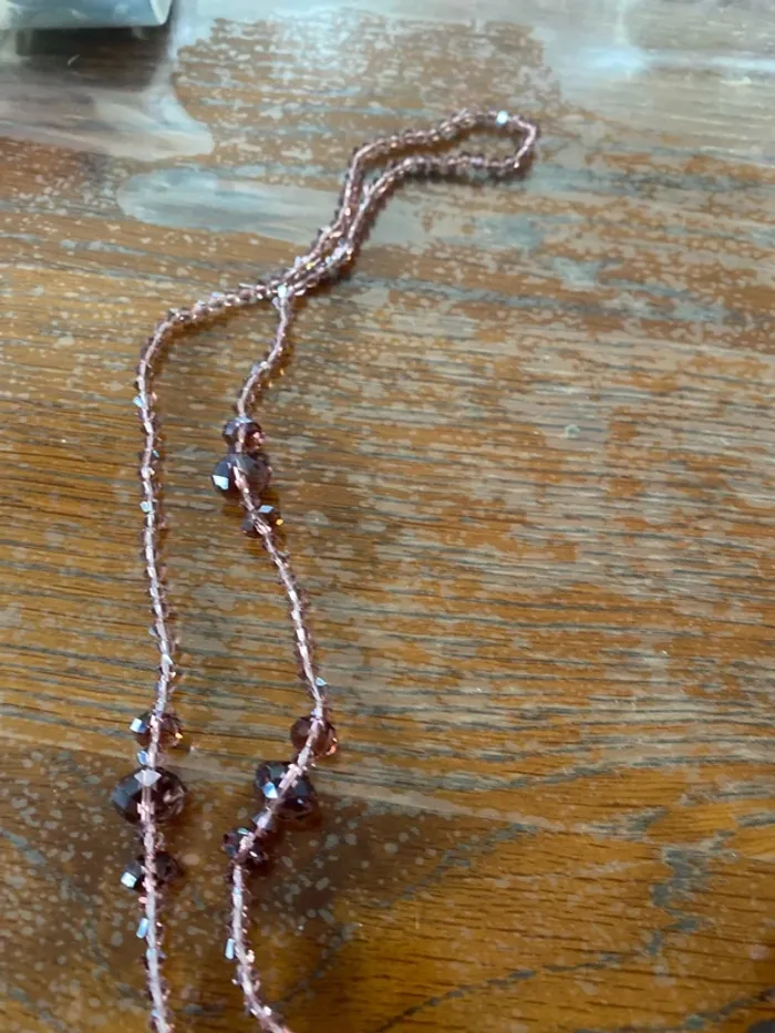 Collier perles verre violet - photo numéro 6