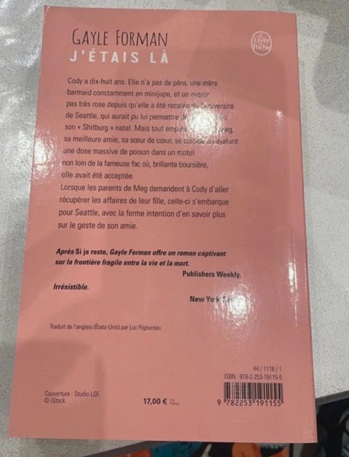 J’étais là de Gayle Forman - photo numéro 2